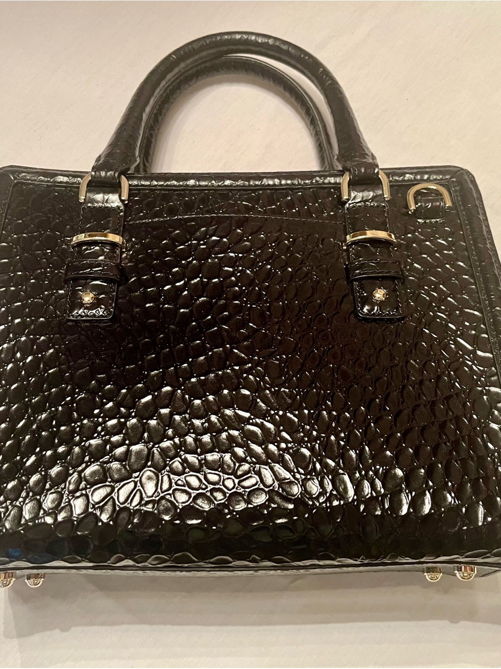 Brahmin Black Cami Satchel with Gold Hardware EUC - Picture 2 of 12